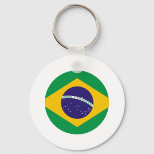 Brazil Flag Circle The MUSEUM Zazzle Key Ring