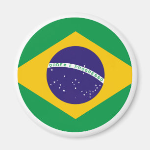 Brazil Flag Circle The MUSEUM Zazzle Magnet