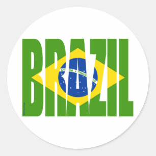 BRAZIL Flag Classic Round Sticker