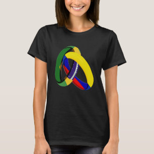 Brazil Flag Colombia Grown Ring Marriage Wedding T-Shirt