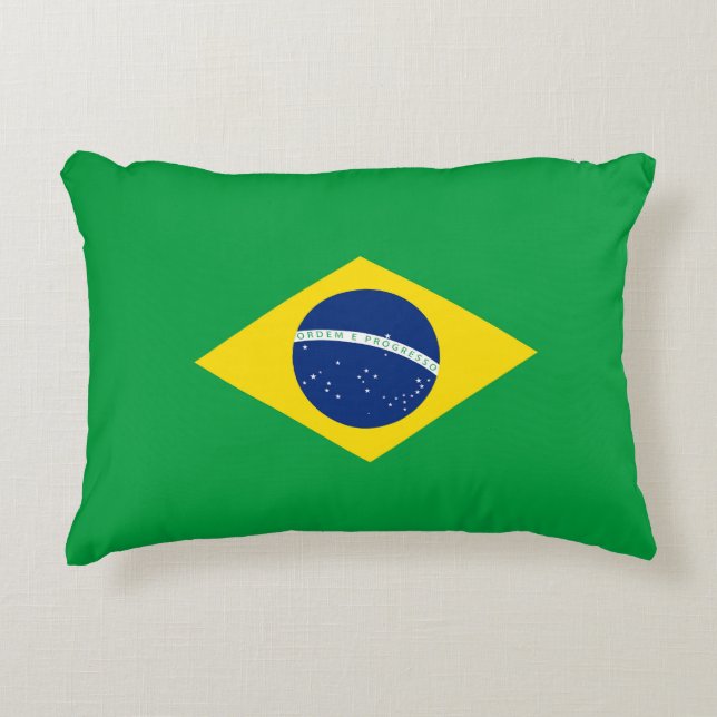 Brazil flag decorative cushion (Front)