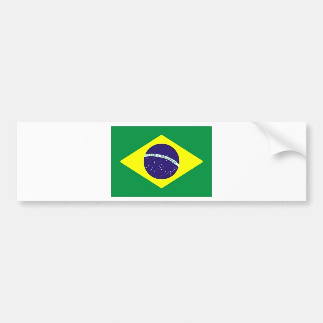 Brazil Flag Design Bumper Sticker (Front)