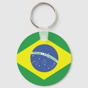 Brazil Flag Design Key Ring