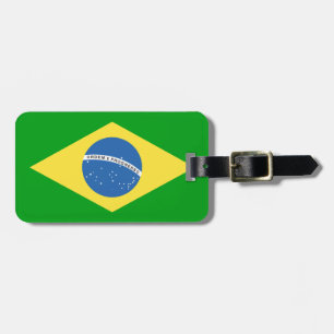 Brazil Flag Design Luggage Tag