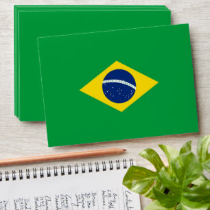 Brazil flag envelope