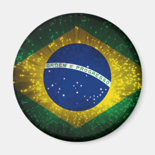 Brazil Flag Firework Magnet