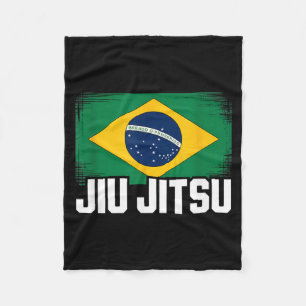 Brazil Flag For Brazilian Jiu Jitsu Lovers And BJJ Fleece Blanket