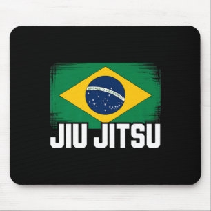 Brazil Flag For Brazilian Jiu Jitsu Lovers And BJJ Mouse Pad