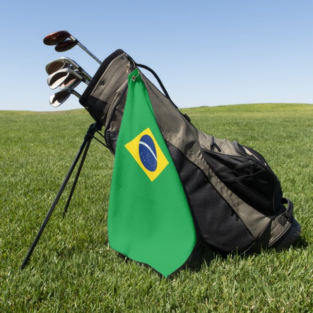 Brazil flag golf towel (Green)