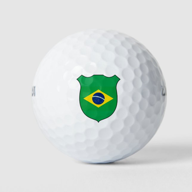 Brazil Flag Grand Patriotic Golf Balls (Front)
