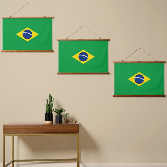 Brazil flag hanging tapestry (Asymmetrical)