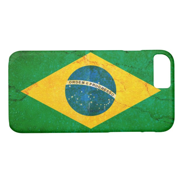 Brazil Flag in Grunge Case-Mate iPhone Case (Back (Horizontal))