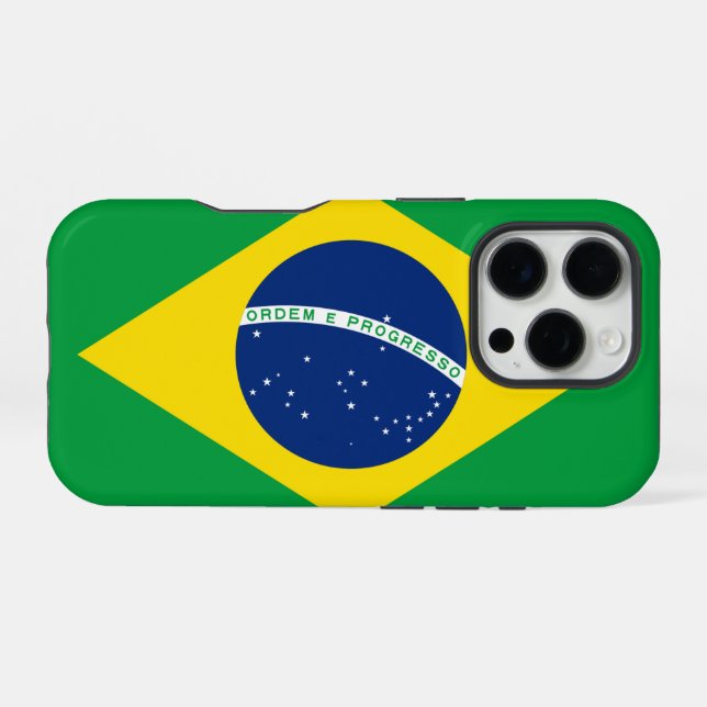 Brazil flag iPhone case (Back Horizontal)