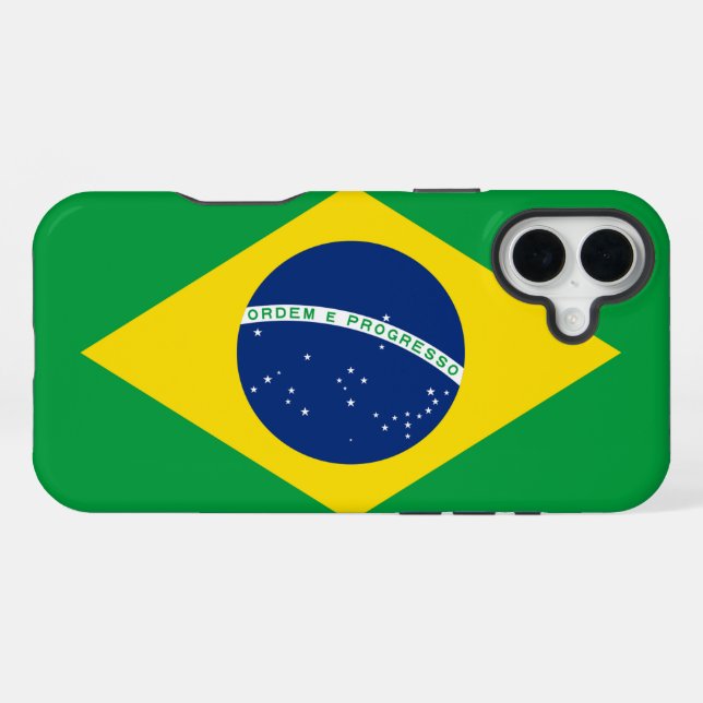 Brazil flag iPhone case (Back Horizontal)