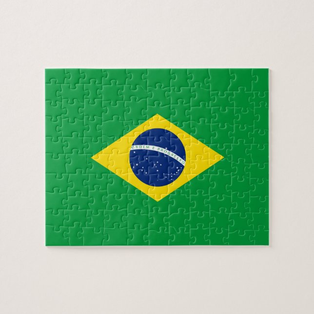 Brazil flag jigsaw puzzle (Horizontal)
