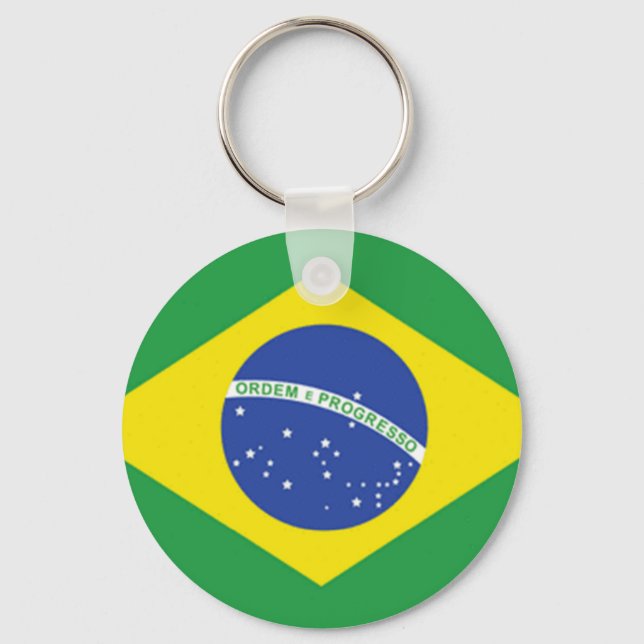 Brazil Flag Key Ring (Front)