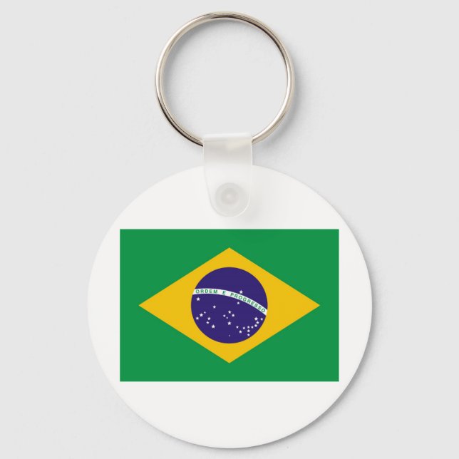 Brazil Flag Key Ring (Front)