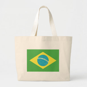 Brazil Flag Large Tote Bag