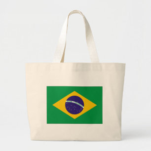 Brazil flag large tote bag