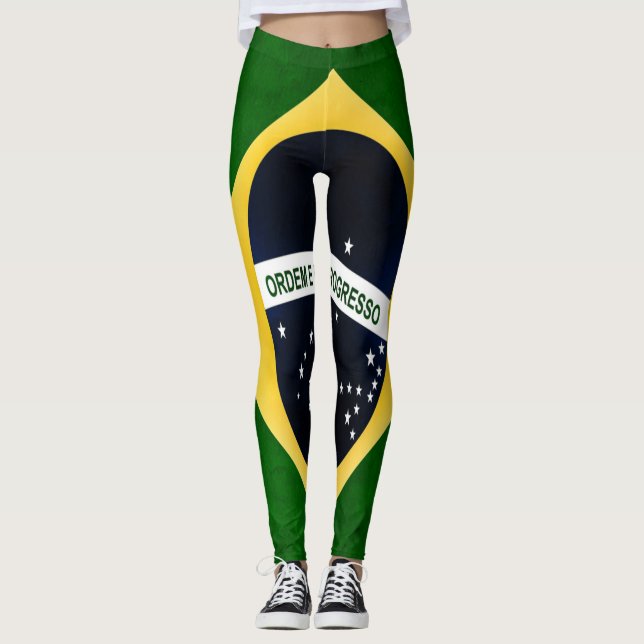 Brazil Flag Leggings (Front)