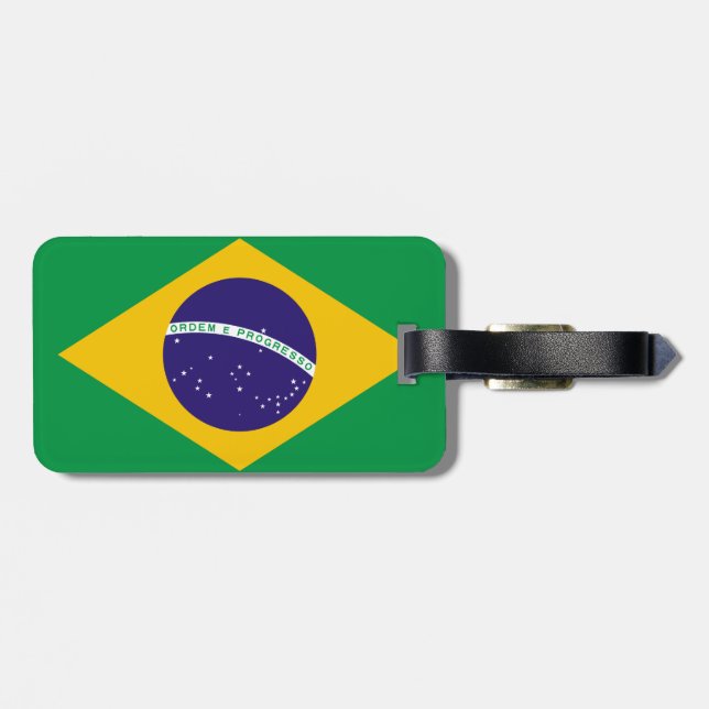 Brazil Flag Luggage Tag (Back Horizontal)