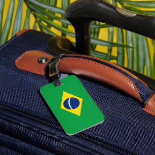 Brazil flag luggage tag