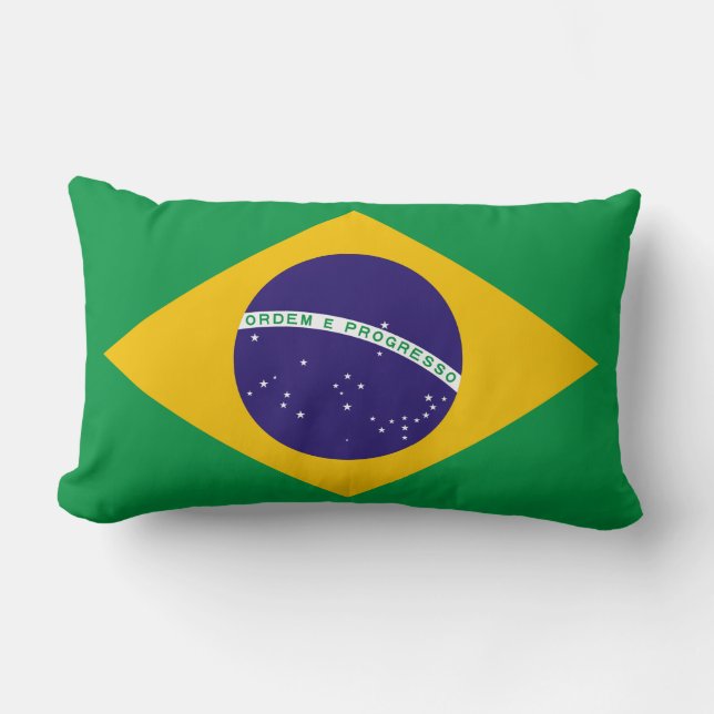 Brazil Flag Lumbar Cushion (Front)