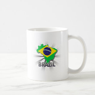 Brazil Flag Map 2.0 Coffee Mug