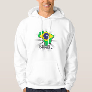 Brazil Flag Map 2.0 Hoodie