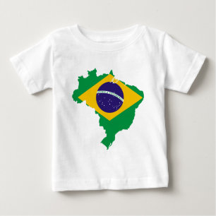 brazil flag map baby T-Shirt
