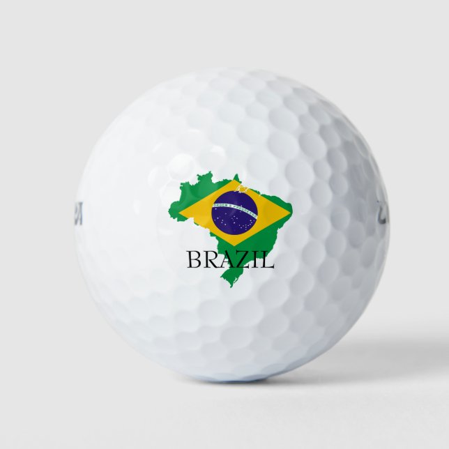 brazil flag map golf balls (Front)