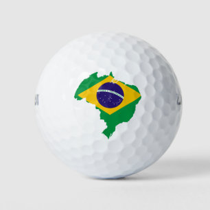 brazil flag map golf balls