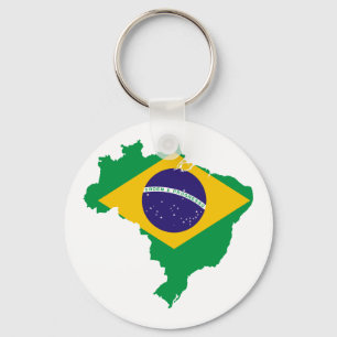 brazil flag map key ring