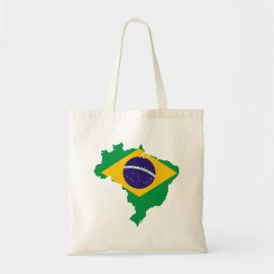 brazil flag map tote bag