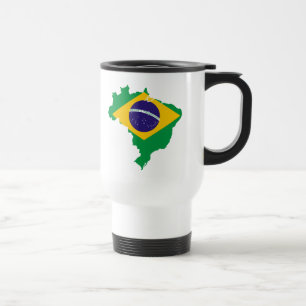 brazil flag map travel mug