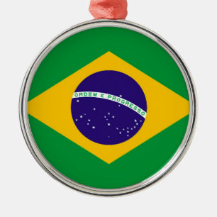 Brazil Flag Metal Ornament