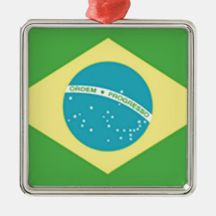 Brazil Flag Metal Ornament