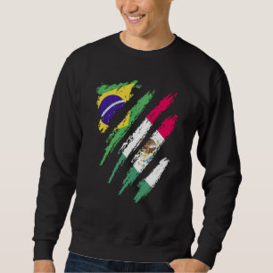Brazil Flag Mexico Grown Patriot Country Stripes Sweatshirt