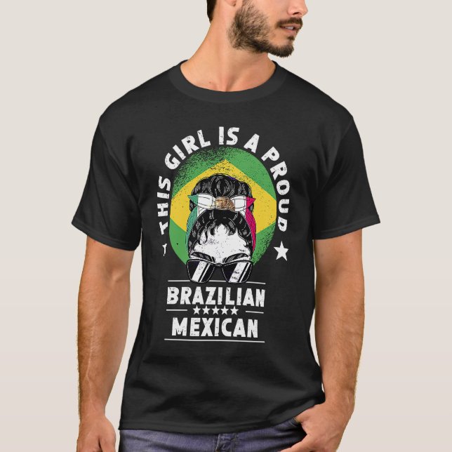 Brazil Flag Mexico Grown Women Girl Citizen Pride T-Shirt (Front)