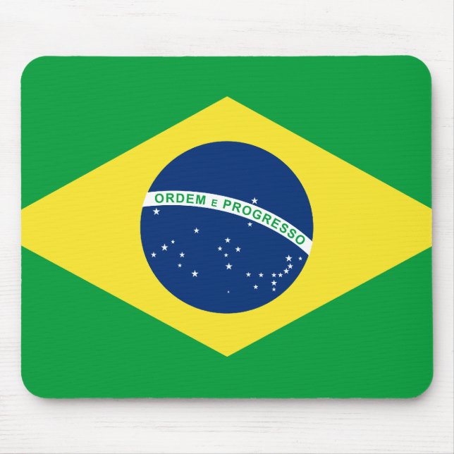 brazil flag mouse pad (Front)