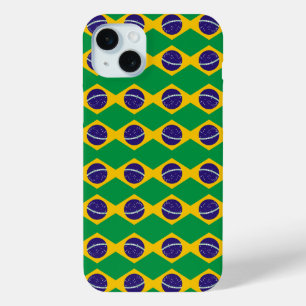 Brazil flag pattern iPhone 15 mini case