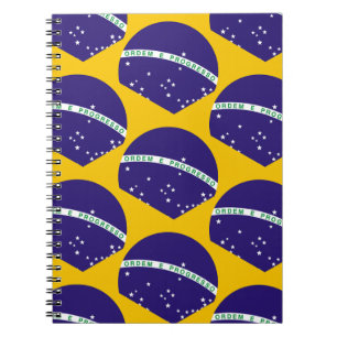 Brazil flag pattern notebook