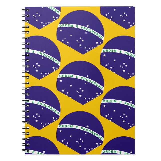 Brazil flag pattern notebook (Front)