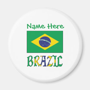 Brazil Flag Personalised Magnet