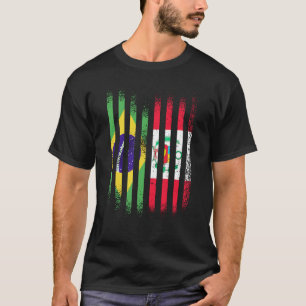 Brazil Flag Peru Grown Country Flags Stripes T-Shirt
