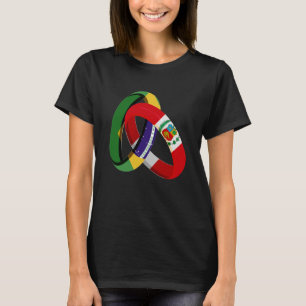 Brazil Flag Peru Grown Ring Marriage Wedding T-Shirt