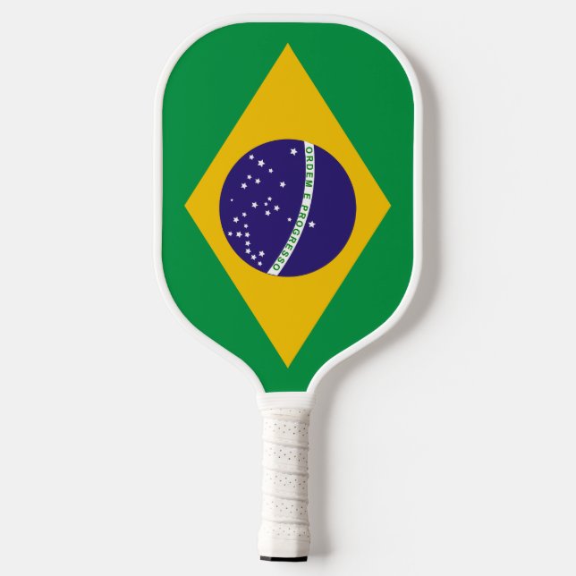Brazil Flag  Pickleball Paddle (Back)
