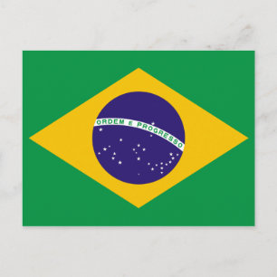 BRAZIL flag Postcard