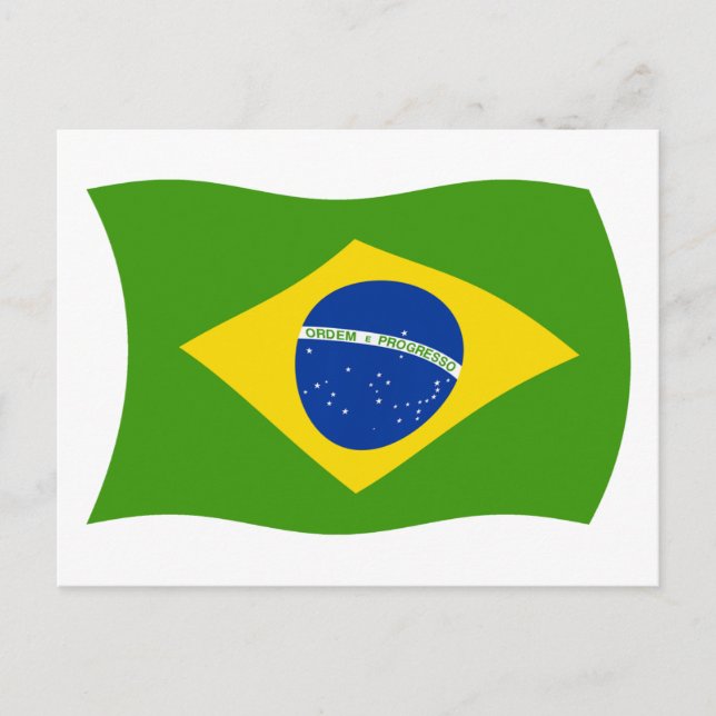 Brazil Flag Postcard (Front)