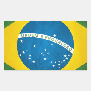 Brazil Flag Rectangular Sticker